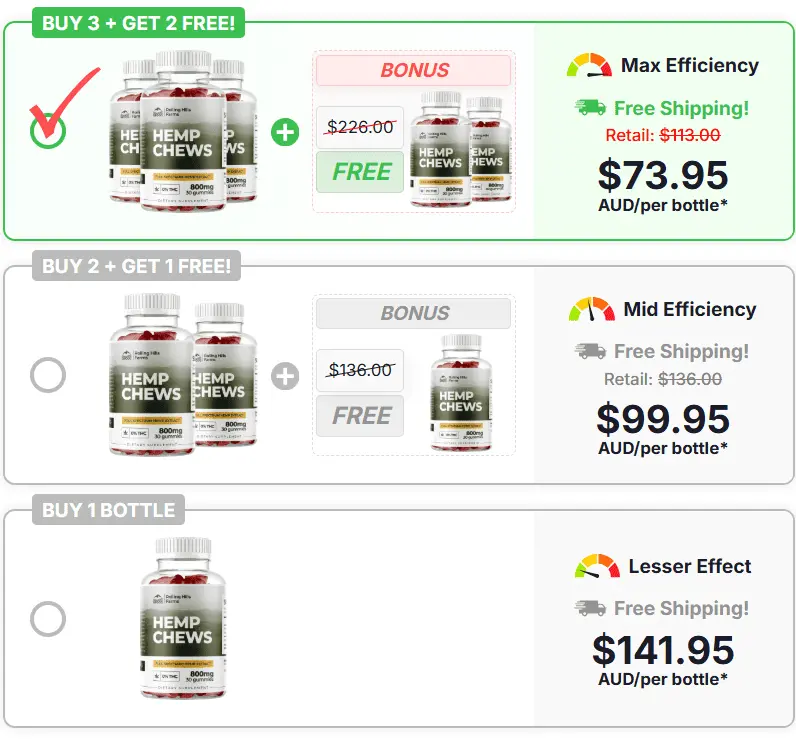 Rolling Hills Hemp Gummies Australia Pricing